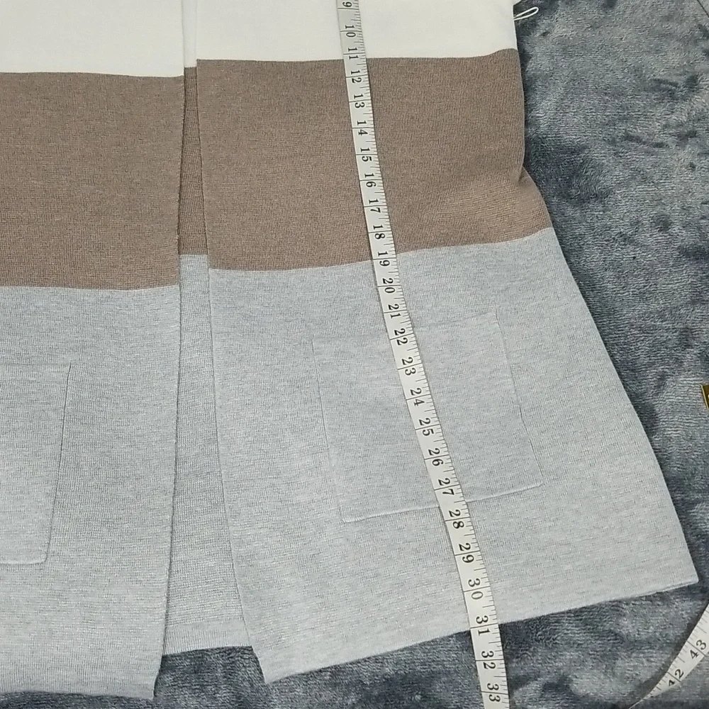 Cyrus Women's Cardigan Size L Cream Tan Gray - Picture 8 of 11
